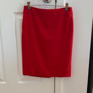 The Limited Red Textured Pencil Skirt